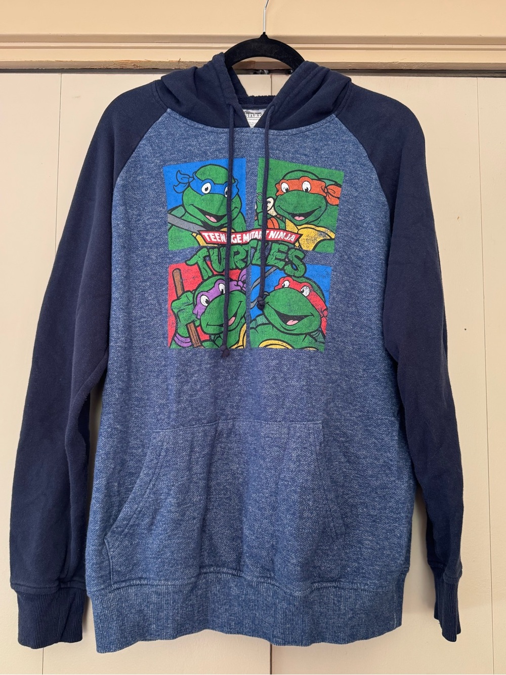 Men’s Size Large 42-44 Teenage Mutant Ninja Turtles Blue Hoodie